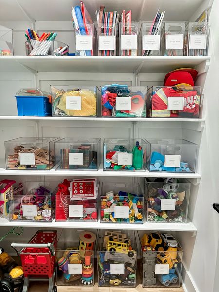 Playroom closet storage , toy storage bins, playroom organization, toy organization 

#LTKhome #LTKsalealert #LTKkids