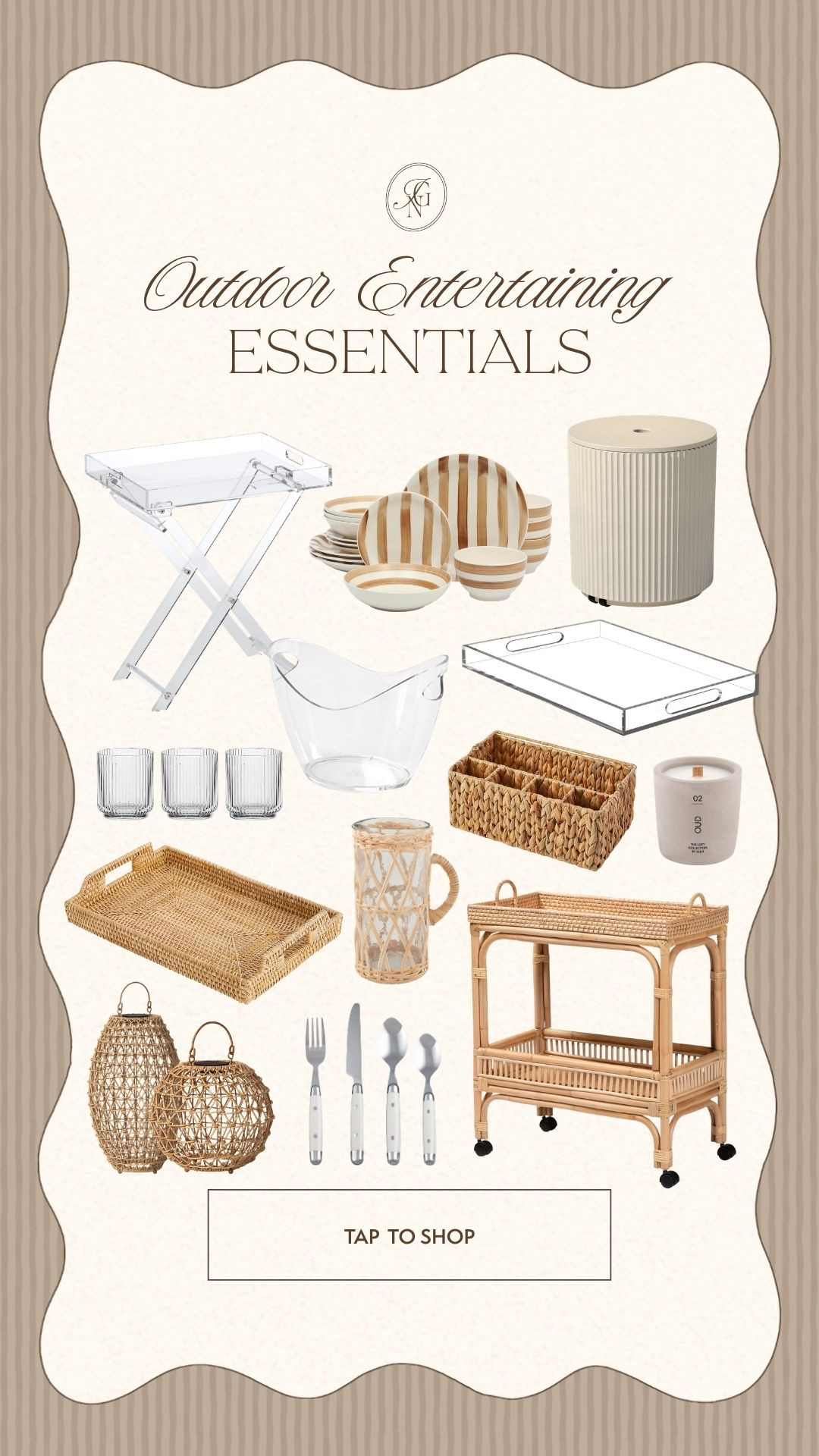 Outdoor entertaining essentials from Amazon and Target featuring serving trays, bar carts, lanterns, glassware, and stylish patio hosting pieces for easy spring and summer gatherings. ☀️

#outdoorentertaining #patiohosting #amazontargetfinds #outdoorliving #patioentertaining #springhosting #outdoorstyle #patiodecor #patiorefresh #springdecor 

 #LTKSpringSale #LTKSeasonal #LTKHome