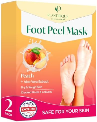 Plantifique Foot Peel Mask – 2 Pairs Exfoliating & Dermatologically Tested Foot Treatment, Remo... | Amazon (UK)