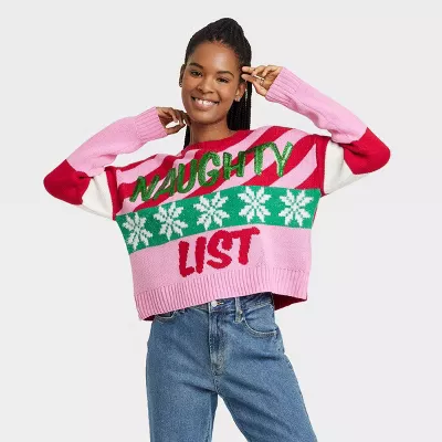 Naughty shop list sweater