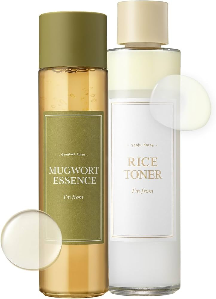 I'm From Rice Mugwort Toner Set, Glowing Calming Korean Skincare, PETA Approved | Amazon (US)