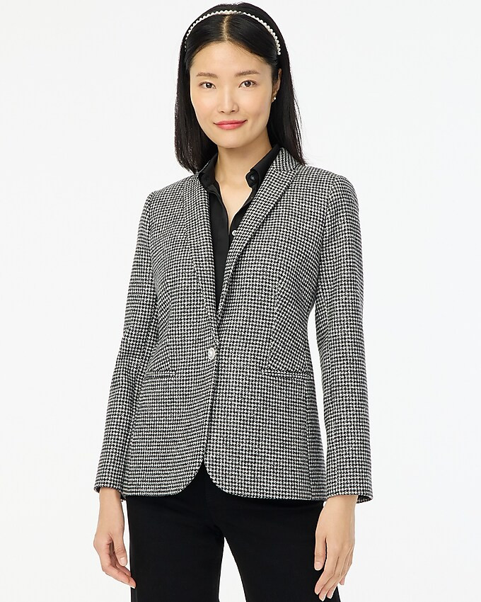Sparkle houndstooth one-button blazer | J.Crew Factory
