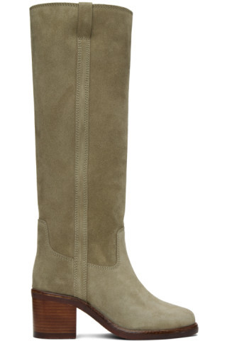 Taupe Seenia Boots | SSENSE