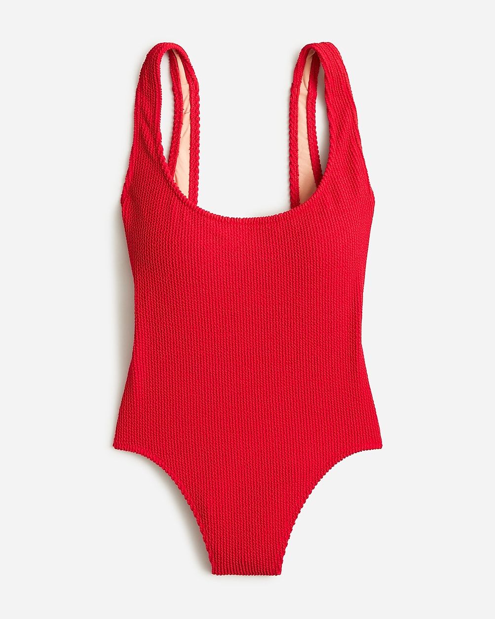 Textured scoopneck one-piece swimsuit | J.Crew US