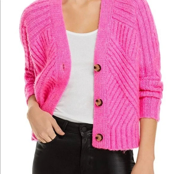 AQUA Hot Pink Cardigan | Poshmark