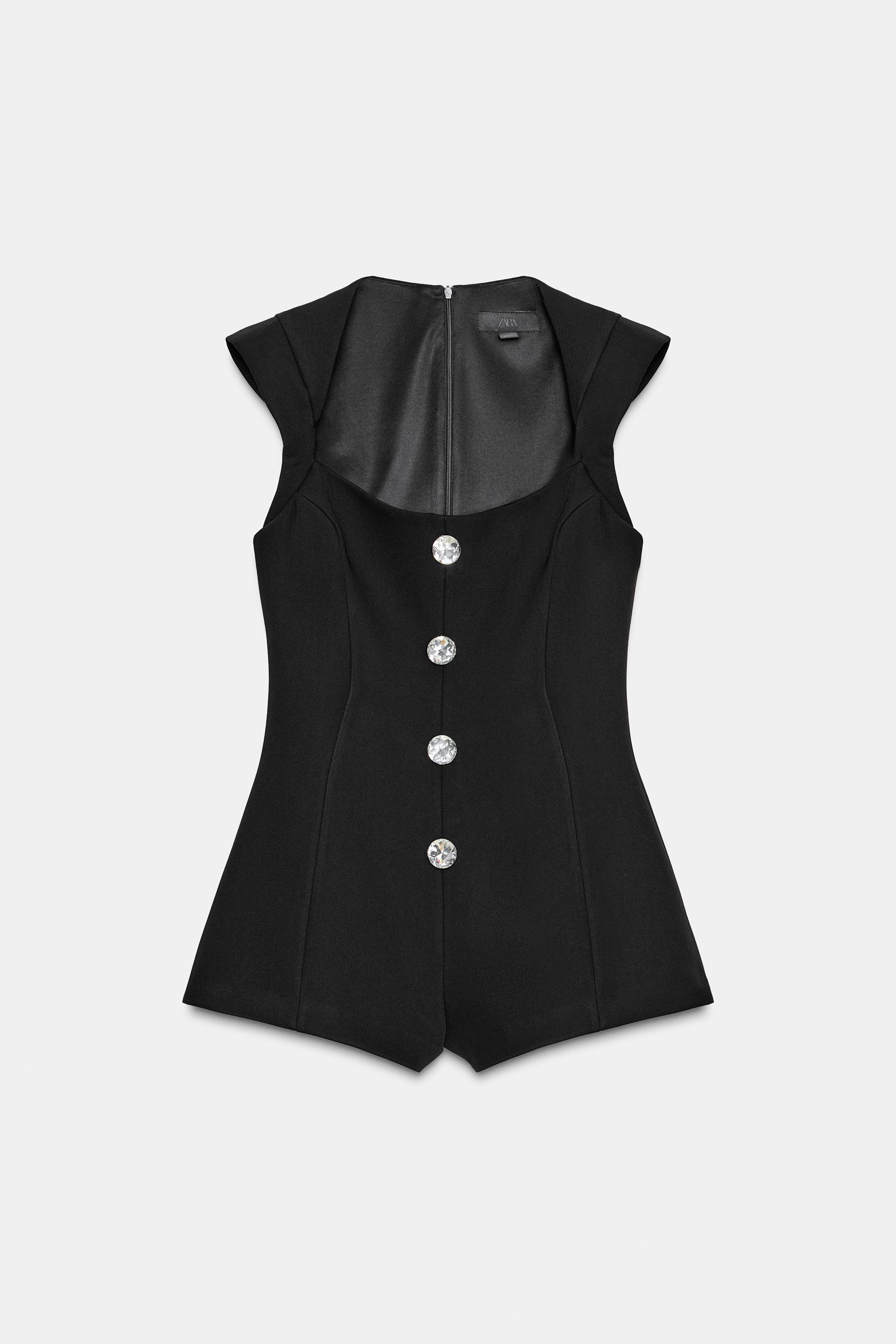 JEWEL BUTTON SHORT JUMPSUIT | Zara US