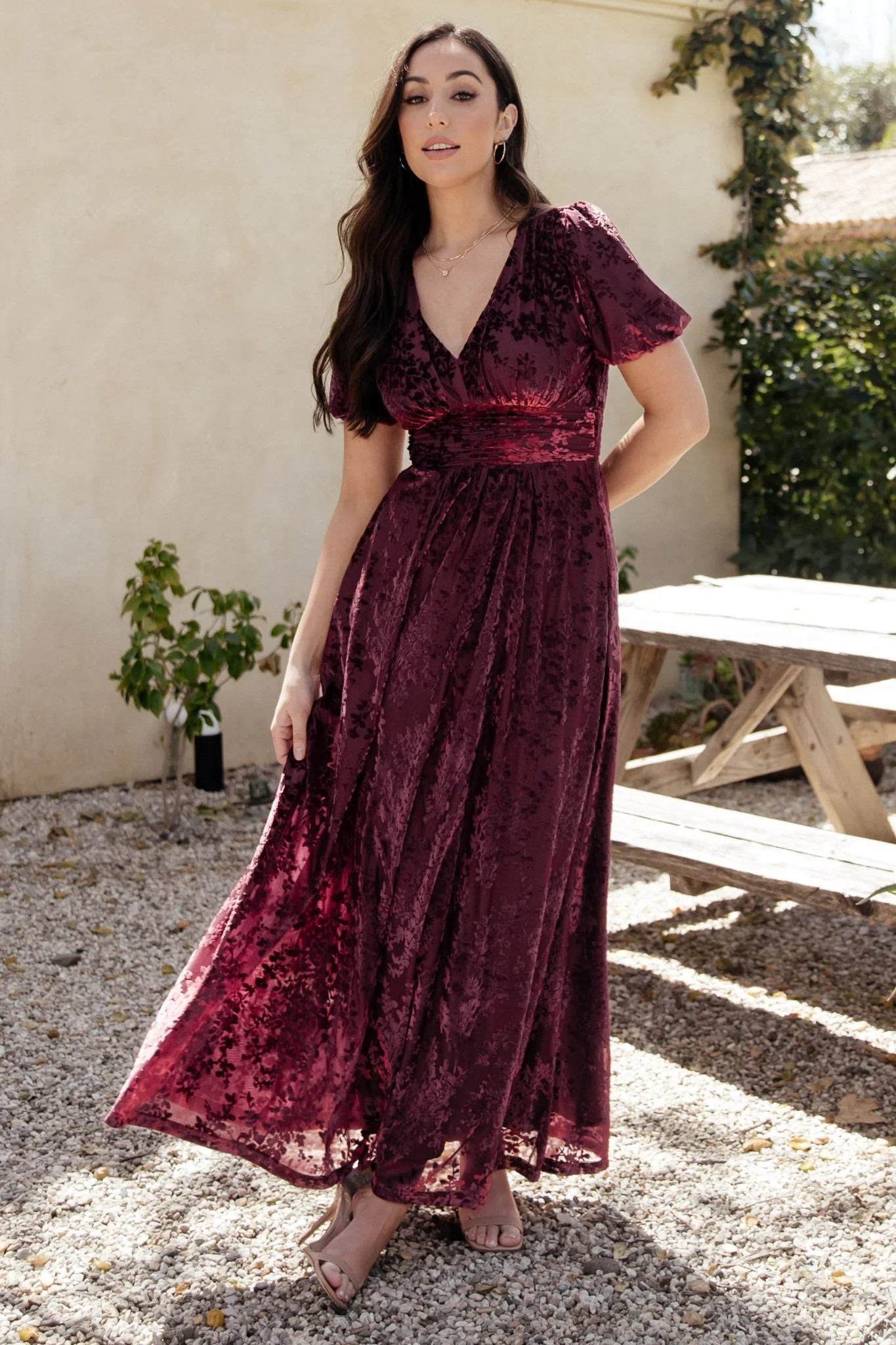 Leslie Velvet Maxi Dress | Mulberry | Baltic Born