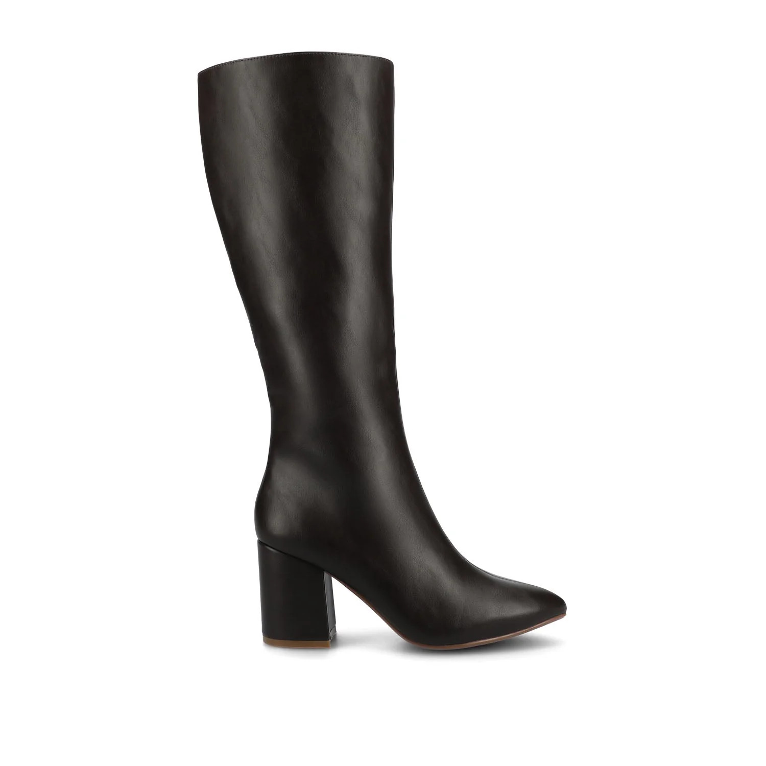 AMEYLIA VEGAN LEATHER KNEE-HIGH BOOTS - Brown PU | Journee Collection