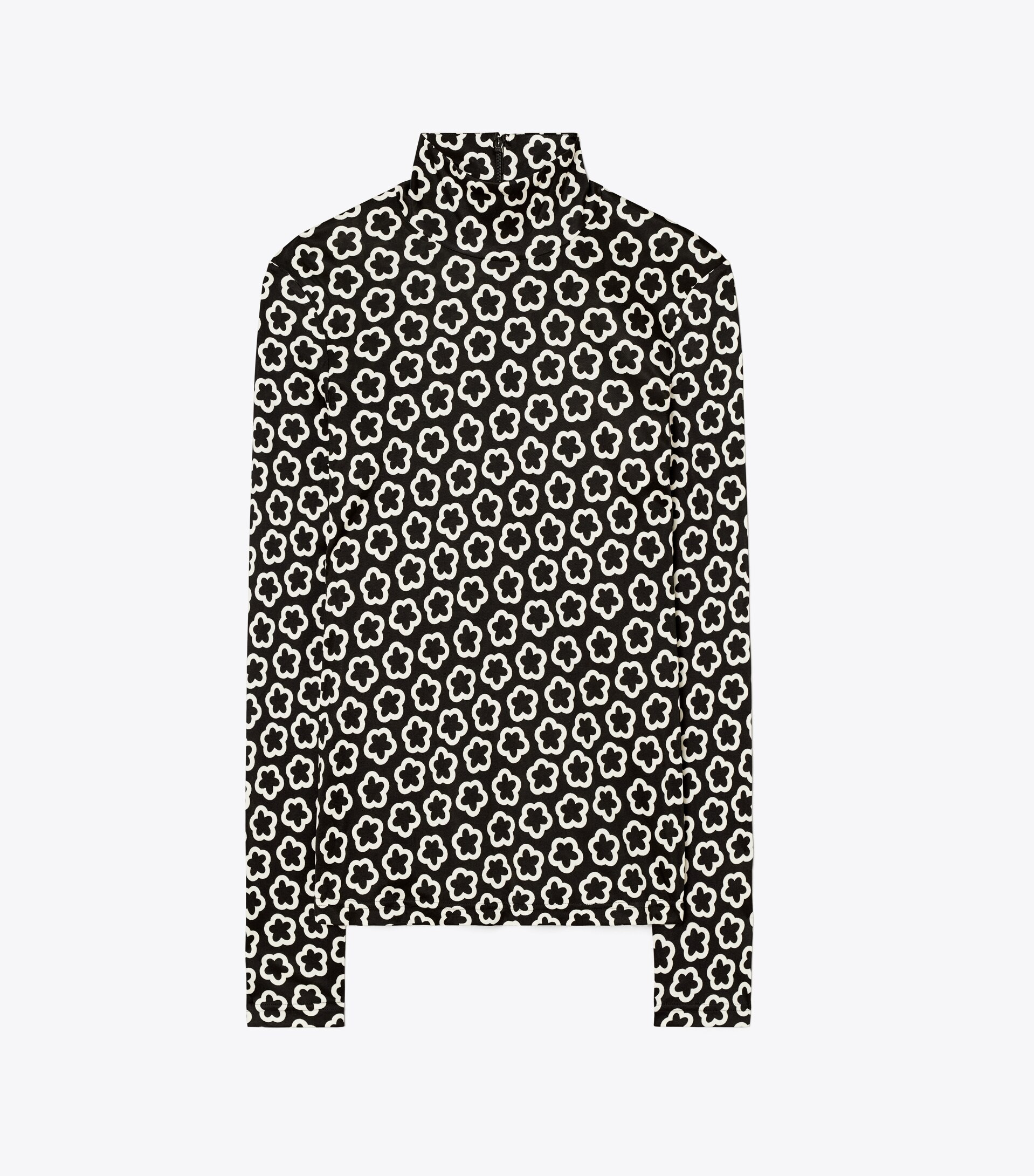 The Flower Silk Jersey Turtleneck | Tory Burch (US)