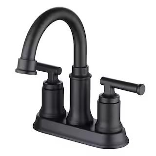 Glacier Bay Oswell 4 in. Centerset 2-Handle High-Arc Bathroom Faucet in Matte Black-HD67083W-6010... | The Home Depot