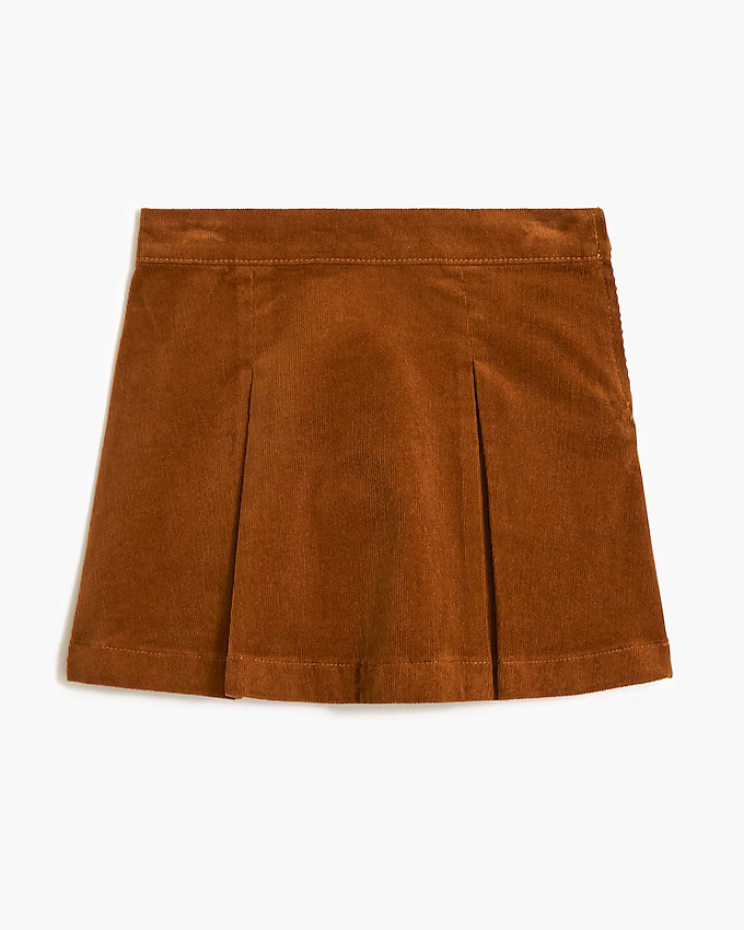 Girls' corduroy pleated skirt | J.Crew Factory