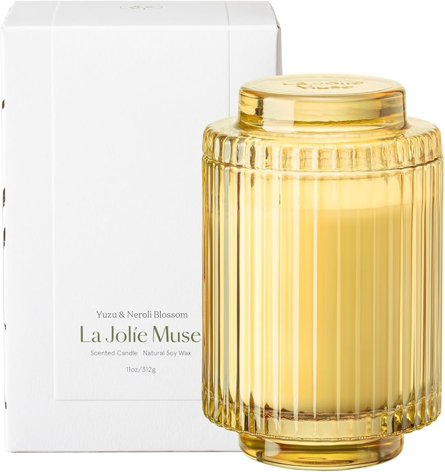 LA JOLIE MUSE Yuzu & Neroli Blossom Candles, Scented Candle Gifts for Women&Men, Natural Soy Cand... | Amazon (US)