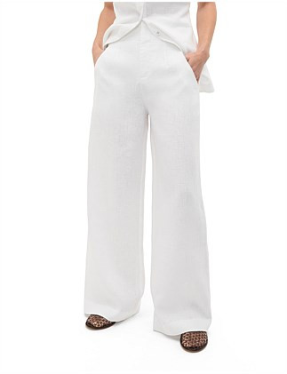 Seed Heritage Core Linen High Waisted Wide Leg Pant | David Jones | David Jones (Australia & New Zealand)