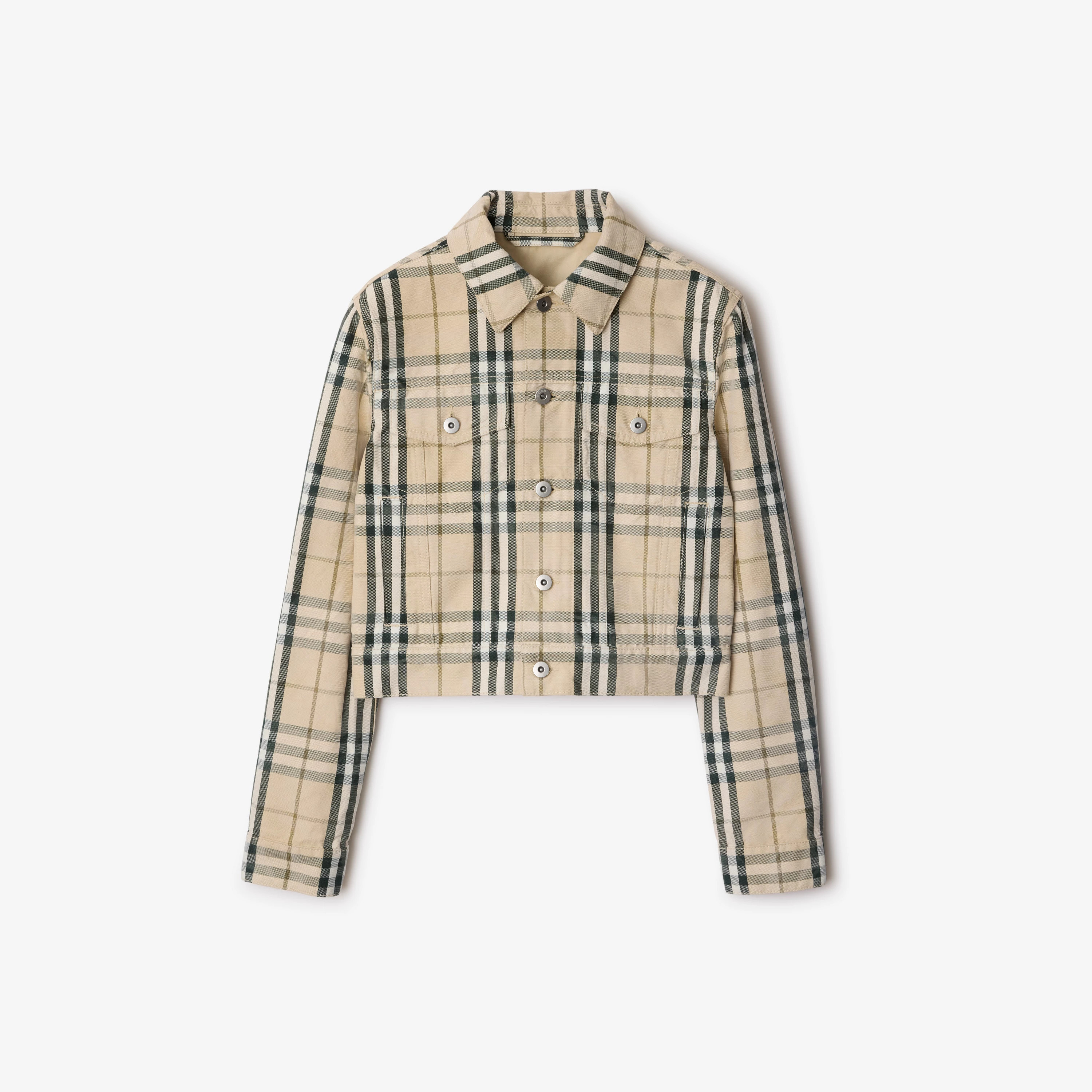 Cropped Check Denim Jacket | Burberry (US)