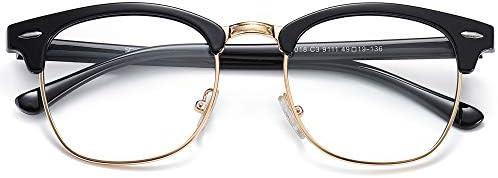 SOJOS Retro Semi Rimless Polarized Sunglasses Horn Rimmed UV400 Glasses SJ5018, Yellow Tortoise F... | Amazon (US)