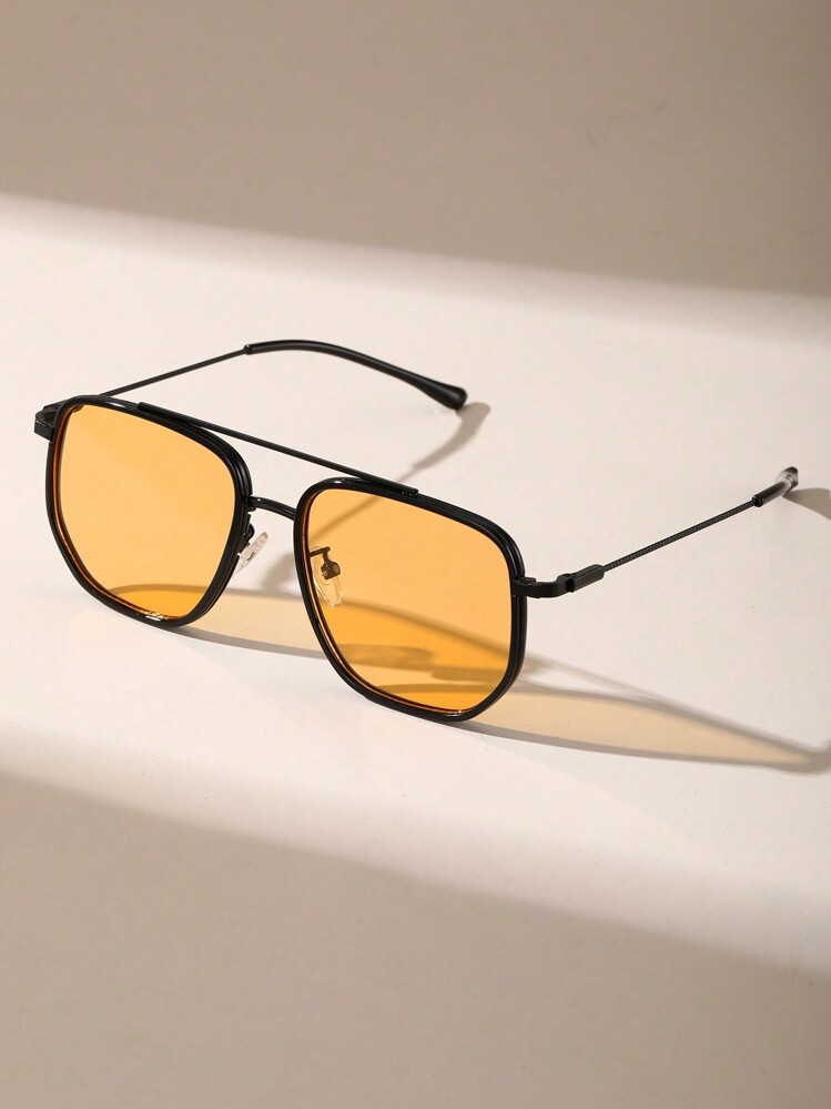 1pc Metal Pilot Frame Tinted Lens Classical Sunglasses For Vacation Party Musical Festival Access... | SHEIN