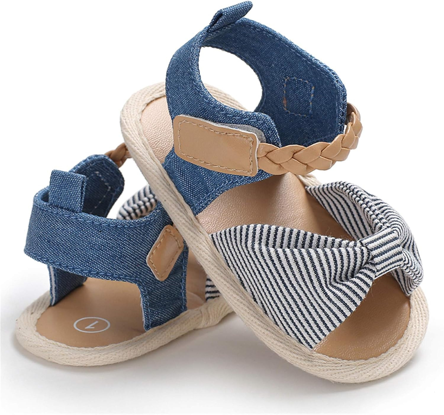 Baby Girl Sandals Summer Crib Shoes Bowknot Soft Sole Infant Girls Princess Dress Flats First Wal... | Amazon (US)