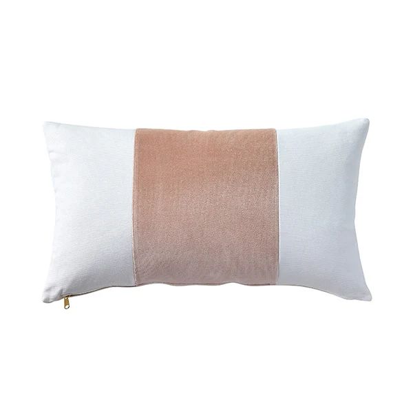 Velvet Broad Stripe Pillow in Rose | Caitlin Wilson Design