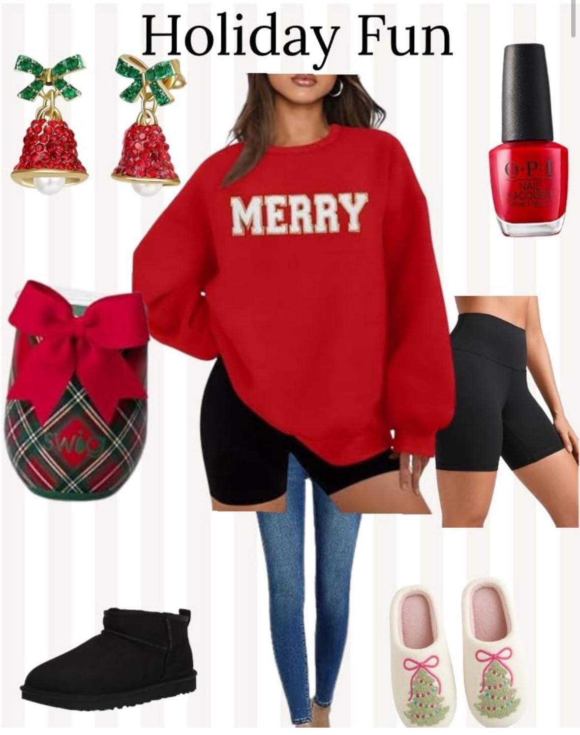 Let’s get into the holiday season in style. I love this sweatshirt and it can be thrown easily over the biker shorts, or a pair of jeans out and about. The Swig wine tumbler is such a great option for your girlfriend gifts, pair it with a nice bottle of red 🫶

#LTKootd #LTKGiftGuide #LTKHoliday