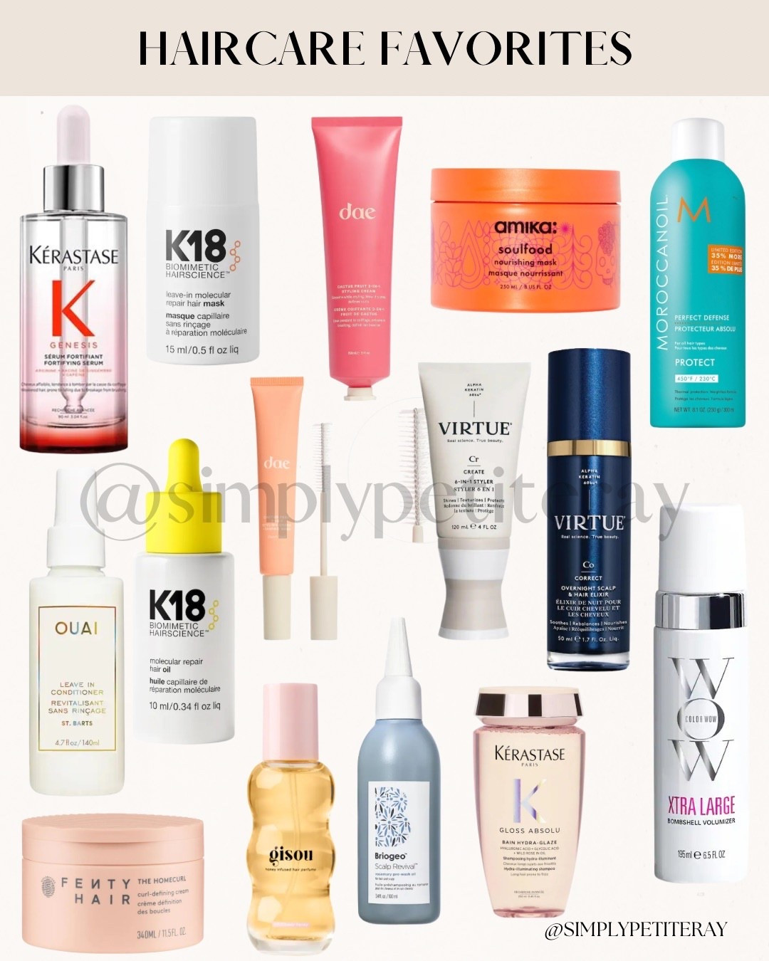 Haircare Must-Haves! ✨

Embrace your healthiest hair yet with this perfectly balanced collection of top-rated Sephora finds! 🧖‍♀️

I am obsessed with the heavy hitters in this lineup: from the transformative K18 molecular repair mask and oil to the iconic Moroccanoil Perfect Defense spray. Balance your routine with deep nourishment using the amika Soulfood mask or the luxurious Kérastase Genesis serum for ultimate strength. Finish the look with high-performance styling essentials: I love the Color Wow Xtra Large volumizer for major body, Gisou hair perfume for a sweet scent, and Briogeo Scalp Revival to keep your hair healthy from the roots up!

#HaircareRoutine
#SephoraHaul
#HealthyHair
#HaircareEssentials
#K18Hair
#Kerastase
#Amika
#ColorWow
#Gisou
#SephoraFinds
#SelfCareDaily
#BeautyFavorites
#LTKBeauty
#HairInspo
#ShinyHair

#LTKBeauty #LTKselfcare #LTKmorningroutine