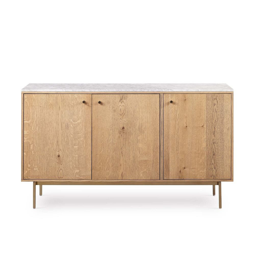 White Marble & Oak Buffet | West Elm (US)