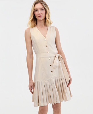 I.N.C. International Concepts Women's Sleeveless Linen-Blend Dress, Macy's Exclusive  - Macy's | Macy's