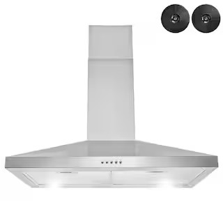 Golden Vantage 30 in. 217 CFM Convertible Kitchen Wall Mount Range Hood in Stainless Steel with P... | The Home Depot