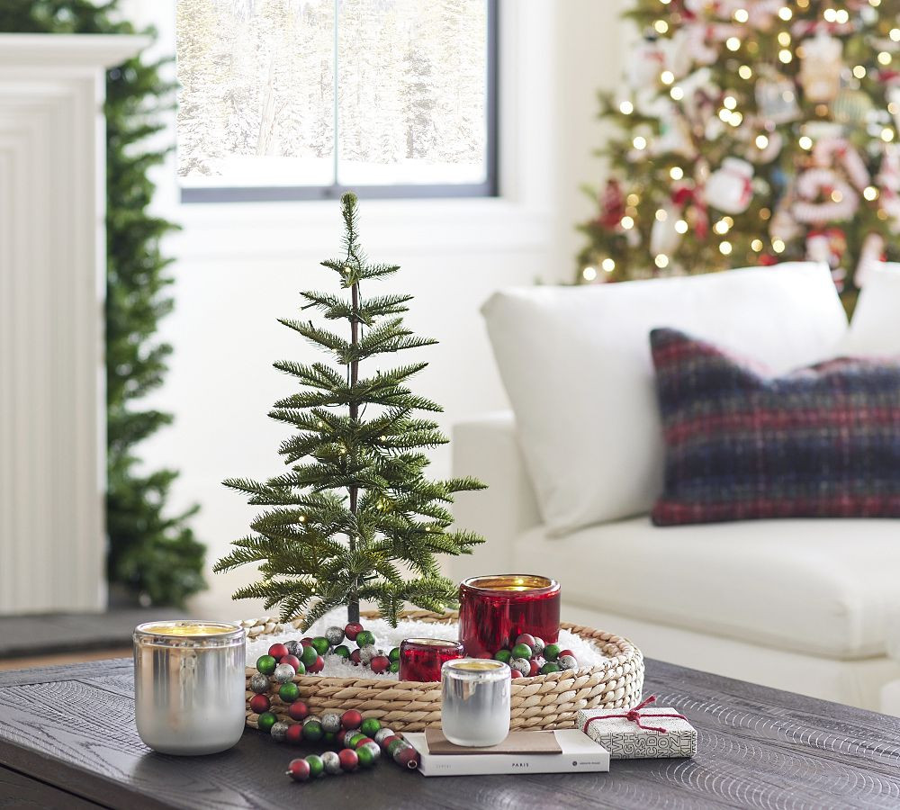 Lit Faux Pine Trees | Pottery Barn (US)