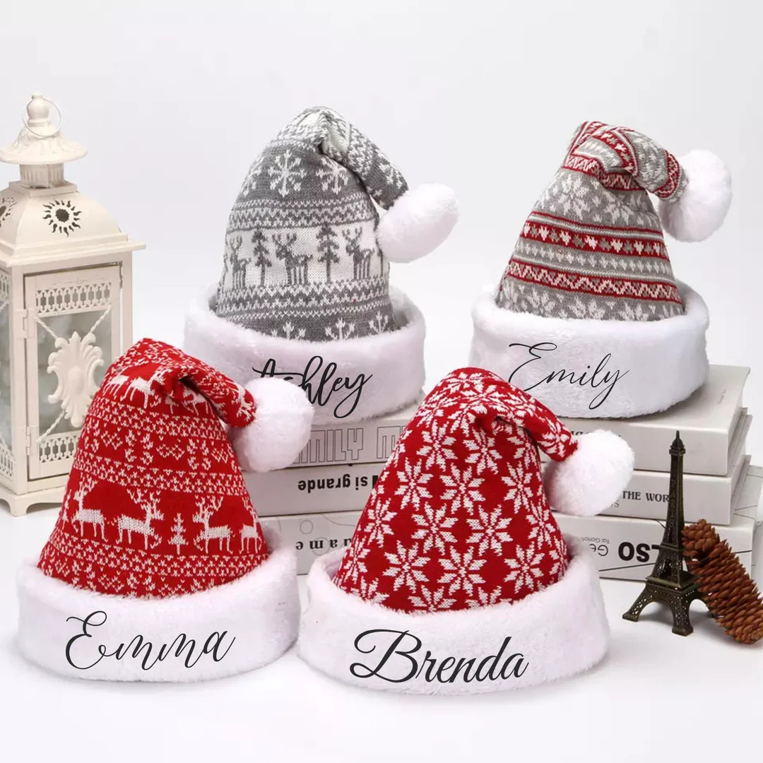 Santa Hat, Christmas Hat, Santa Claus Hat, Christmas Party Hat, Family Christmas Gift, Custom Chr... | Etsy (US)