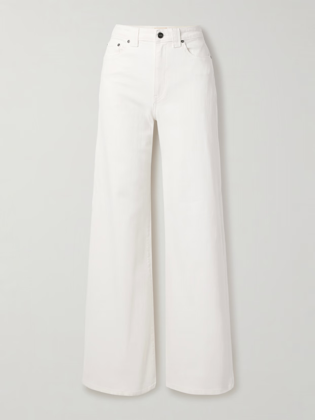 KHAITE - Dane High-rise Wide-leg Jeans - White | NET-A-PORTER (US)