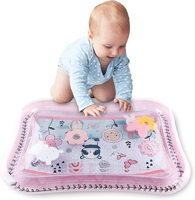 The Peanutshell Tummy Time Water Play Mat for Baby Girls | Inflatable Sensory Development Toy & T... | Amazon (US)