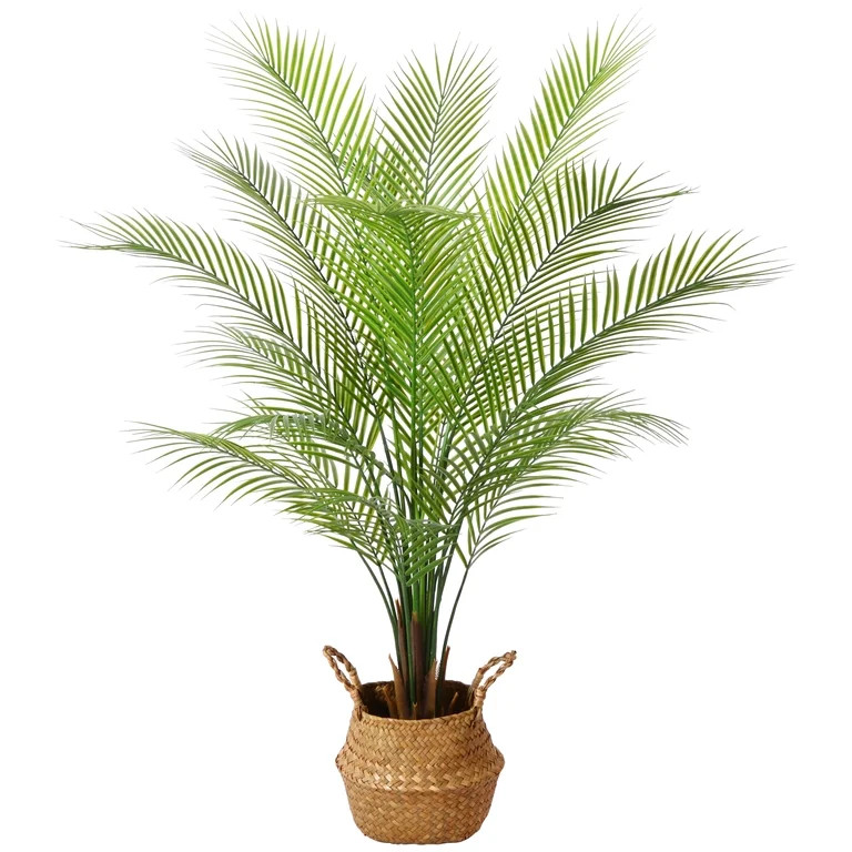 4 ft Artificial Palm Plants in Basket Fake Plants Artificial Paradise Palm Plant Faux Trees for H... | Walmart (US)