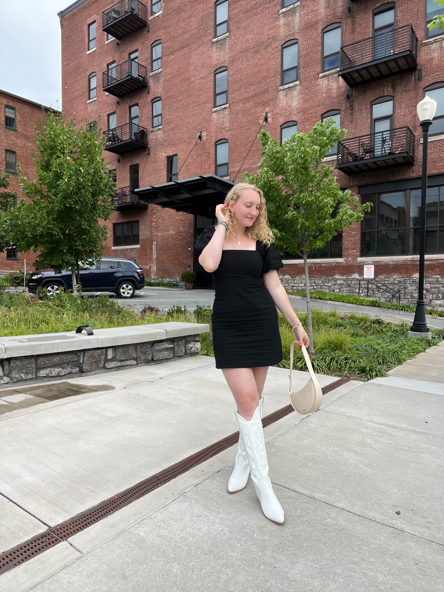 Lbd, little black dress, petal and pup dress, wedding guest dress, date night dress, date night outfit, fall transition outfits, early fall style, western boots 

#LTKSeasonal #LTKstyletip #LTKU