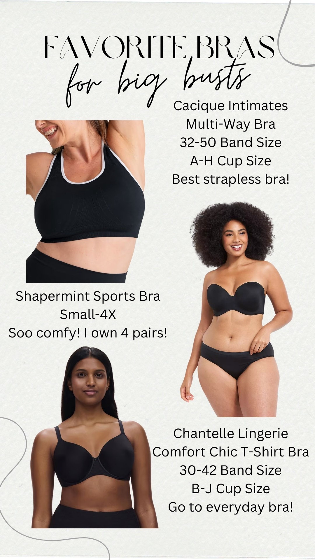My favorite bras as a busty gal! We’ve got sports bras, everyday tshirt bras and the best strapless bra!

#LTKootd #LTKPlusSize #LTKSaleAlert