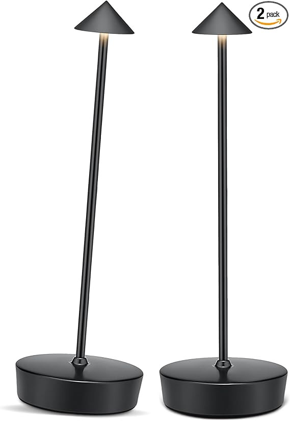 Portable Led Cordless Lamp Table Light 2 Pack,  Rechargeable6000mAh Battery Powered Table Lamp  f... | Amazon (US)