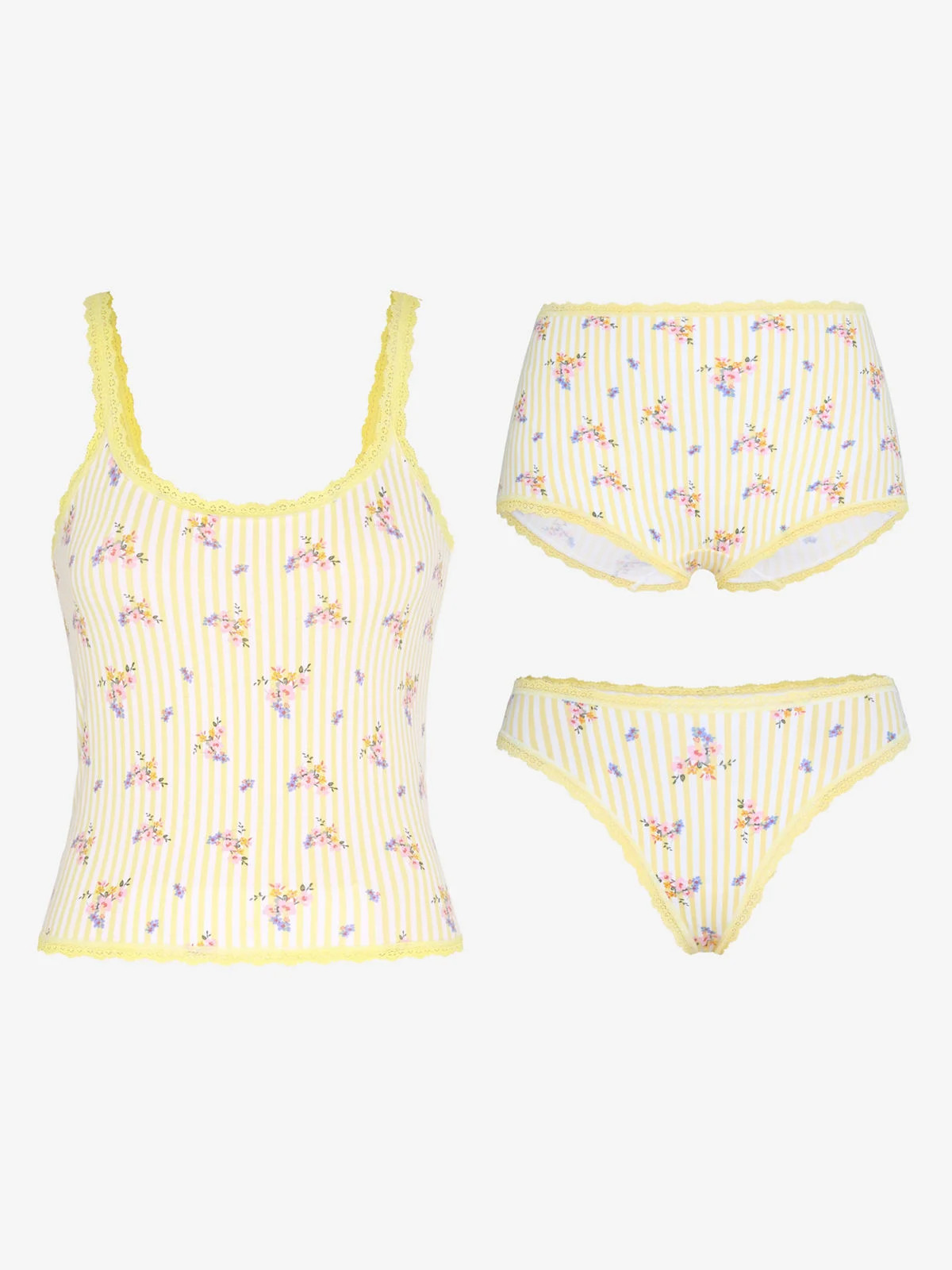Cotton Essentials Cami & Panty 3-Piece Set | Savage x Fenty - North America