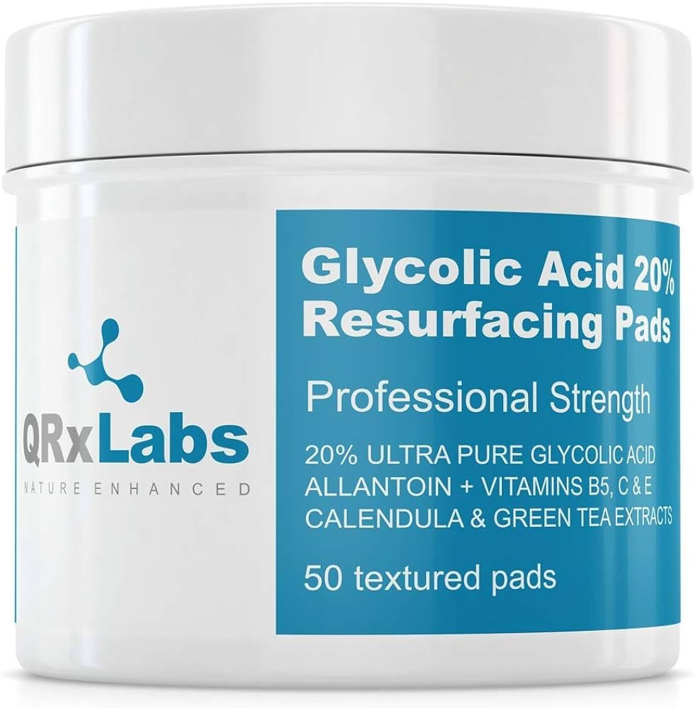 Glycolic Acid 20% Resurfacing Pads for Face & Body with Vitamins B5, C & E, Green Tea, Calendula,... | Amazon (US)
