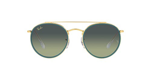 Ray-Ban RB3647N Double Bridge Round Sunglasses, Legend Gold/Green Vintage, 51 mm | Amazon (US)