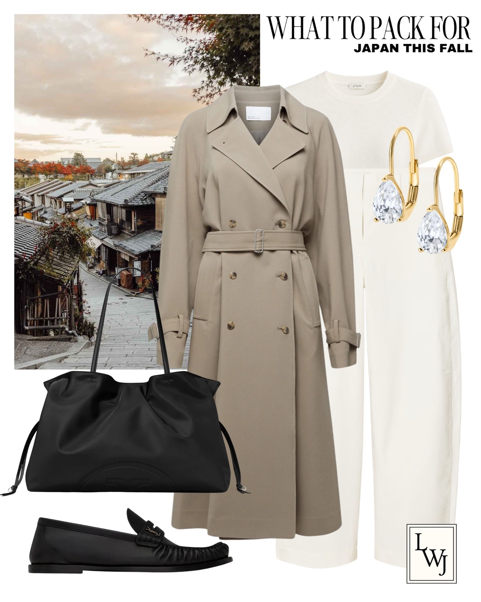 Japan outfit inspo 

travel capsule / fall style / style over 30 / city casual chic / banana republic jeans. /aritzia lodge pants / trench coat / jcrew tiny roolneck sweater / loafer outfits / sneaker outfits / funnel neck jackets 

 #LTKootd #LTKTravel