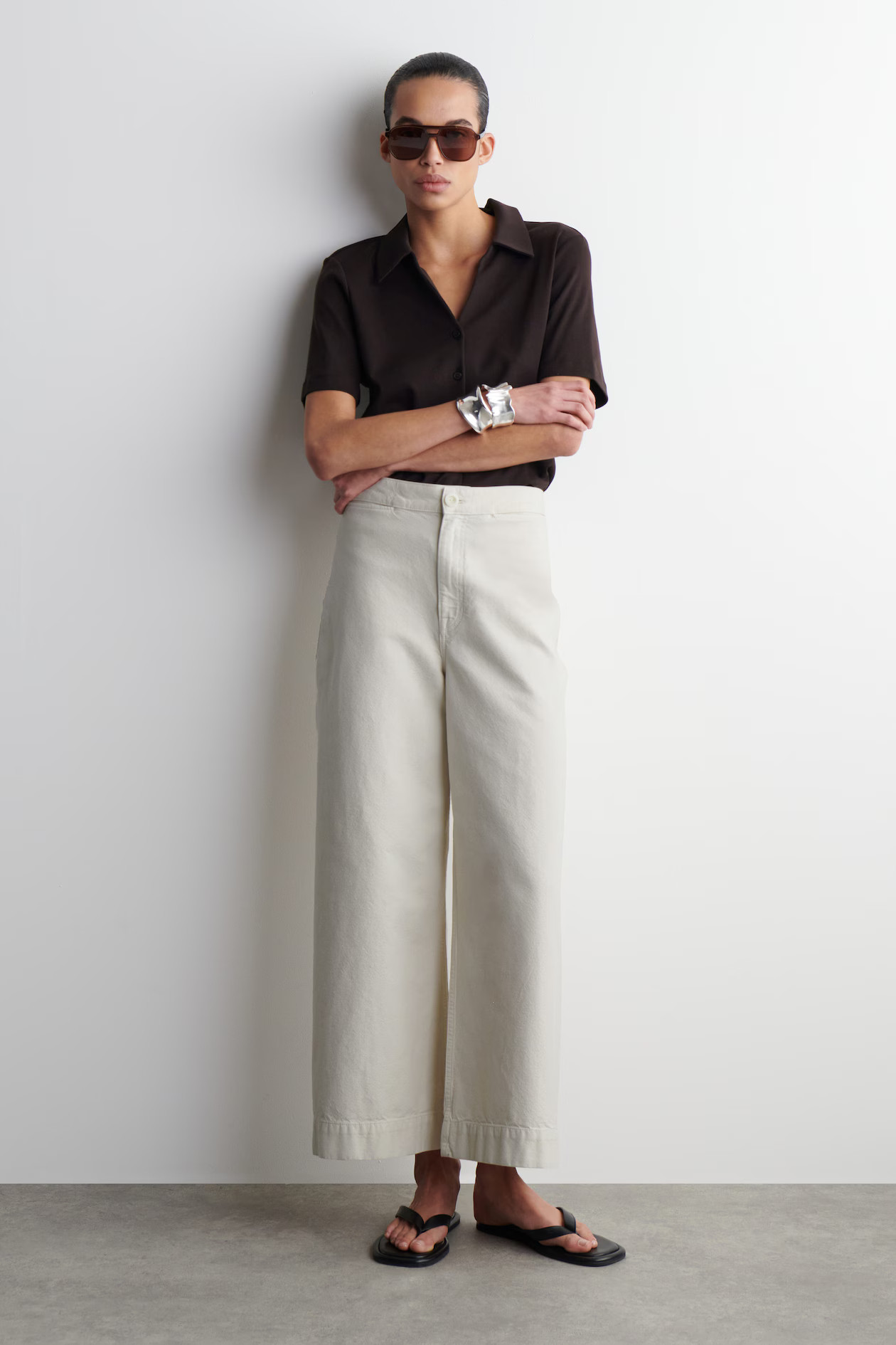 WIDE-LEG DENIM TROUSERS | COS UK