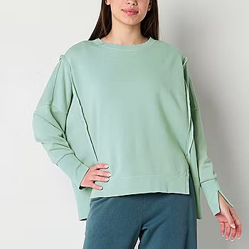 new!Arizona Juniors Womens Crew Neck Long Sleeve Sweatshirt | JCPenney