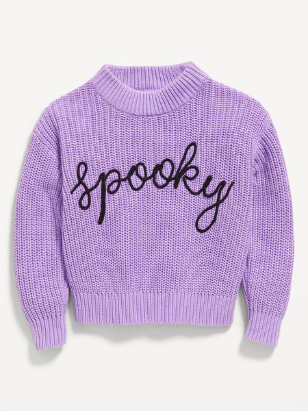 Long-Sleeve Embroidered Sweater for Toddler Girls | Old Navy | Old Navy (US)