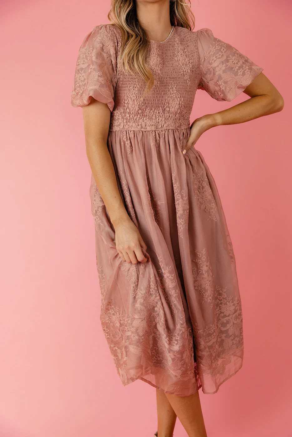 Bridgette Embroidered Dress | Roolee
