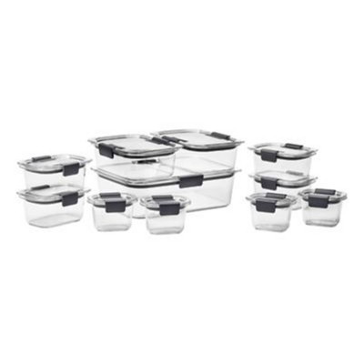 Rubbermaid Brilliance 22pc Plastic Food Storage Container Set Clear: Microwave, Dishwasher & Freezer Safe, 1 Year Warranty | Target