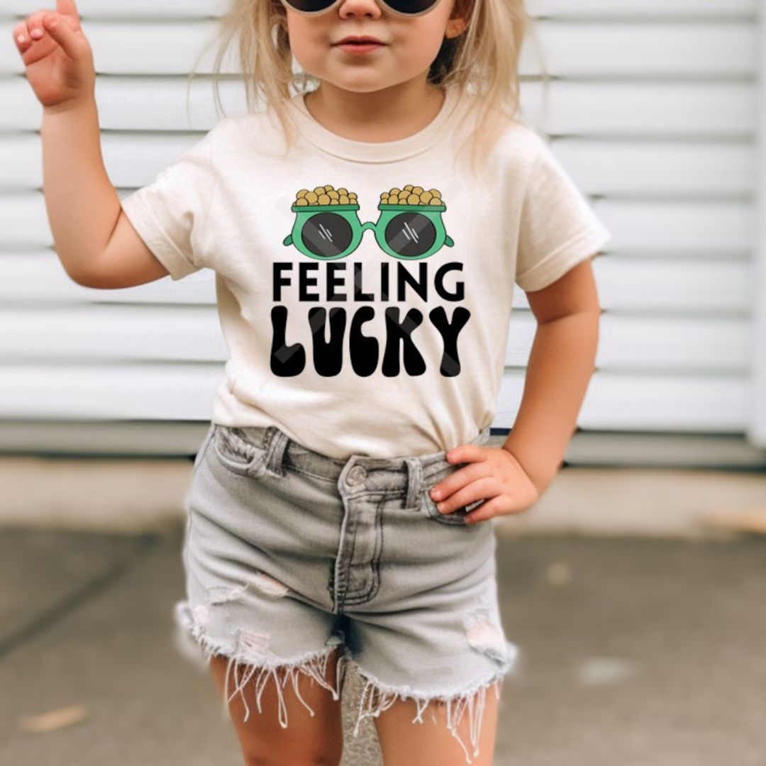 Feeling Lucky St. Patrick's Day Toddler Tshirt Shirt - Etsy | Etsy (US)