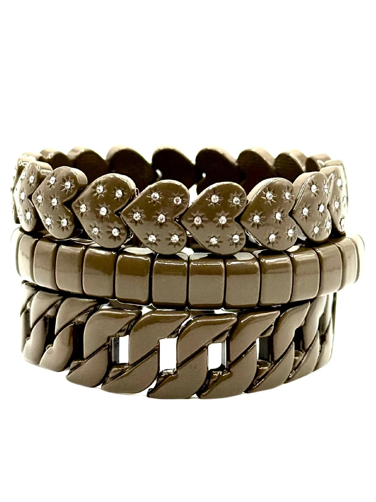 The Mocha Stack Bracelets | La Lumiere NY