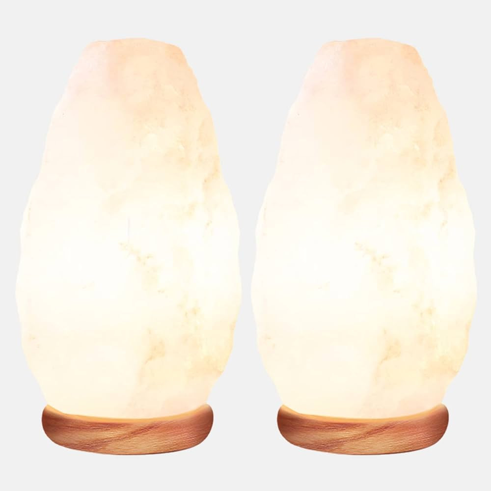 Himalayan Glow White Salt Lamp Night Light, 5-7 lbs/Each - 2 Pack | Amazon (US)