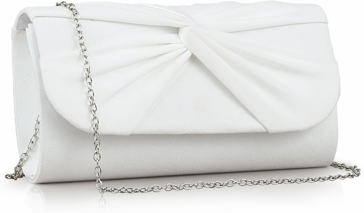 Women Faux Suede Bow Evening Clutch Bags Formal Party Clutch Wedding Party Purse Prom Clutch | Amazon (US)