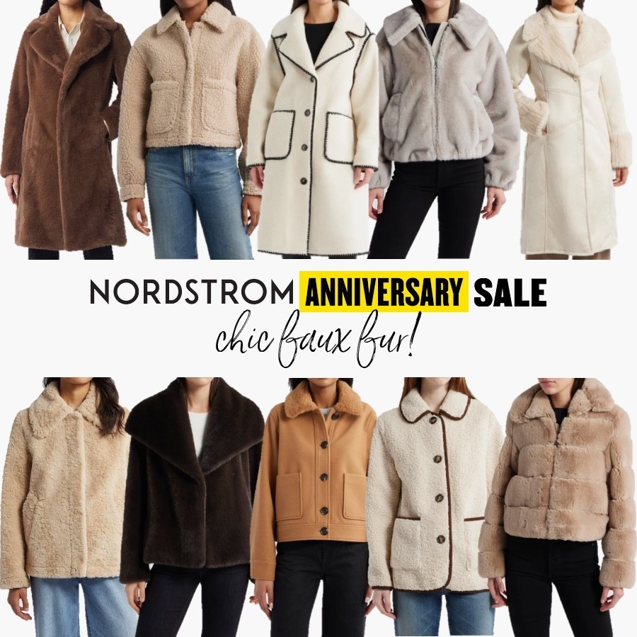 Faux fur and Sherpa jackets in the Nordstrom anniversary sale! 
.
NSale faux fur coat faux shearling 

#LTKSaleAlert #LTKStyleTip #LTKSeasonal