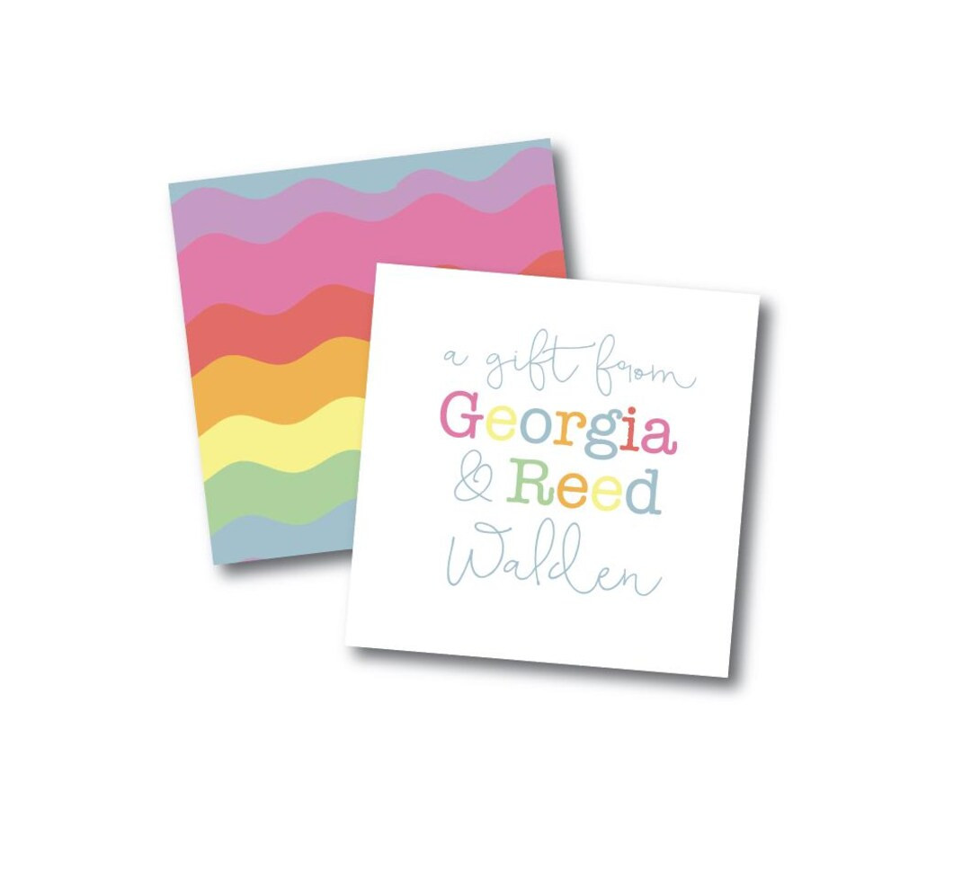 Kids gift tags, sibling gift tag, birthday gift tag, children’s stationery, colorful stationery... | Etsy (US)